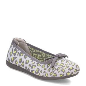 NWB Clarks, Carly Hope‎ Cloudsteppers Ballet Flat Grey & Yellow Leopard Size 7